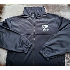 United States Olympic Committee Jacket Full Zip USA Blue Unisex Size M